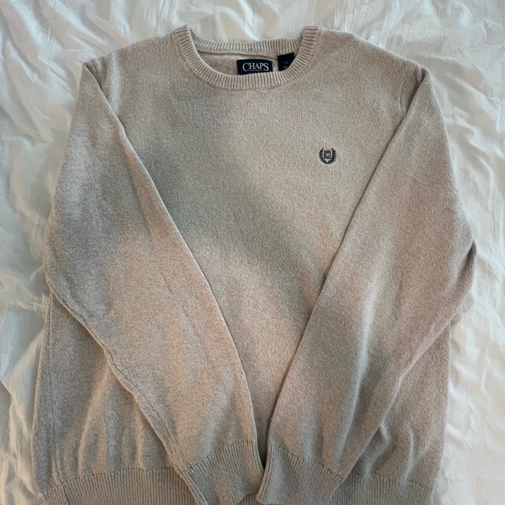 Vintage Chaps Men's Tan Sweater